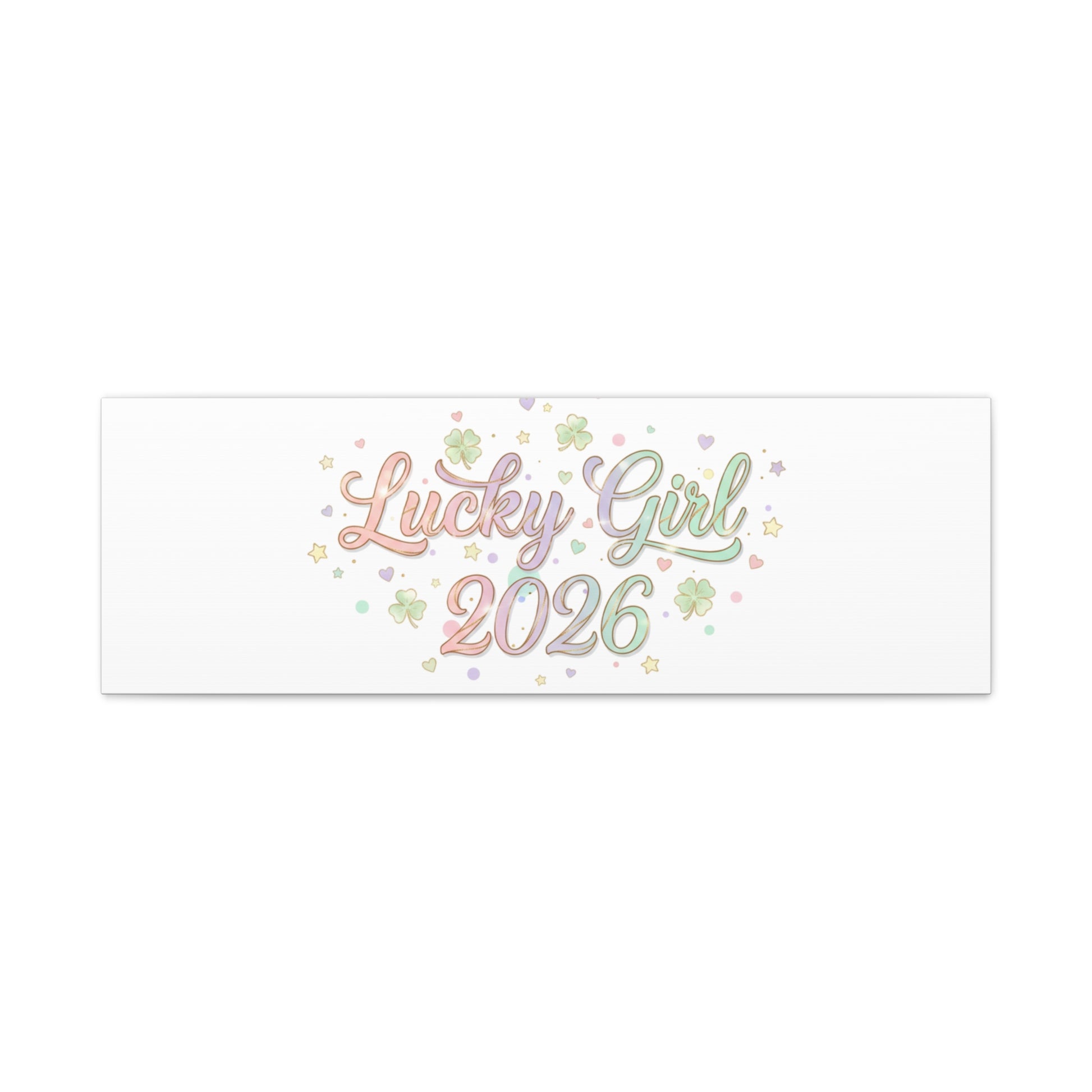 Lucky Girl 2026 Canvas | Manifest Luck, Lucky Charms Wall Art-Canvas-Haxberry-Printify