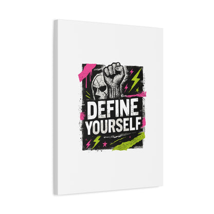 Define Yourself Canvas Wall Art — Bold Motivational Matte Print-Canvas-Haxberry-Printify