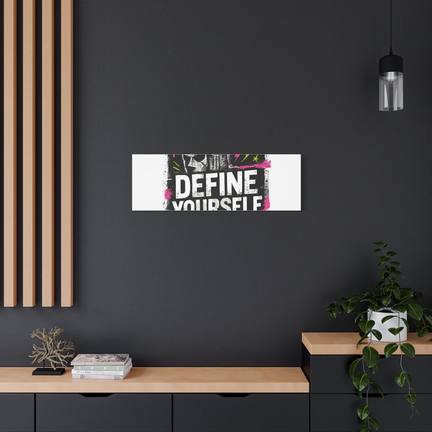 Define Yourself Canvas Wall Art — Bold Motivational Matte Print-Canvas-Haxberry-Printify