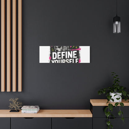 Define Yourself Canvas Wall Art — Bold Motivational Matte Print-Canvas-Haxberry-Printify