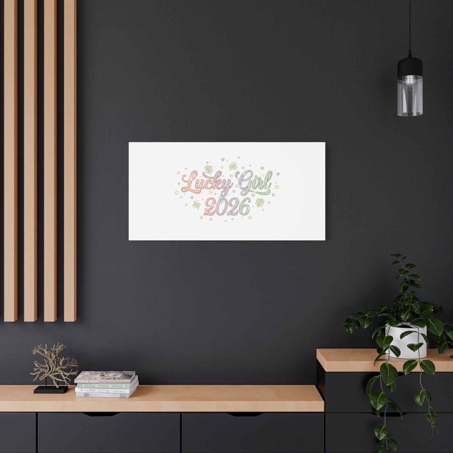 Lucky Girl 2026 Canvas | Manifest Luck, Lucky Charms Wall Art-Canvas-Haxberry-Printify