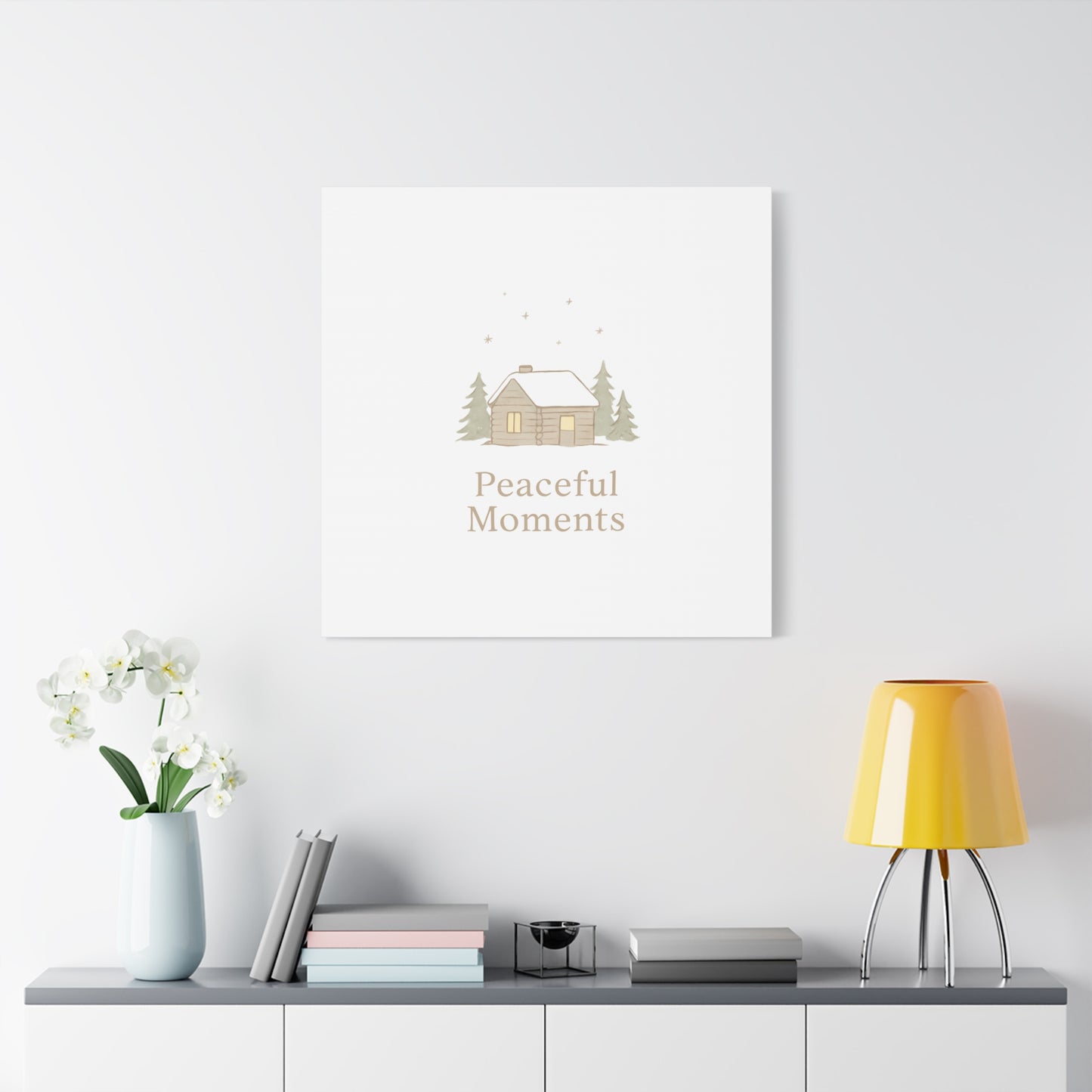 Peaceful Moments Cabin Canvas-Canvas-Haxberry-Printify