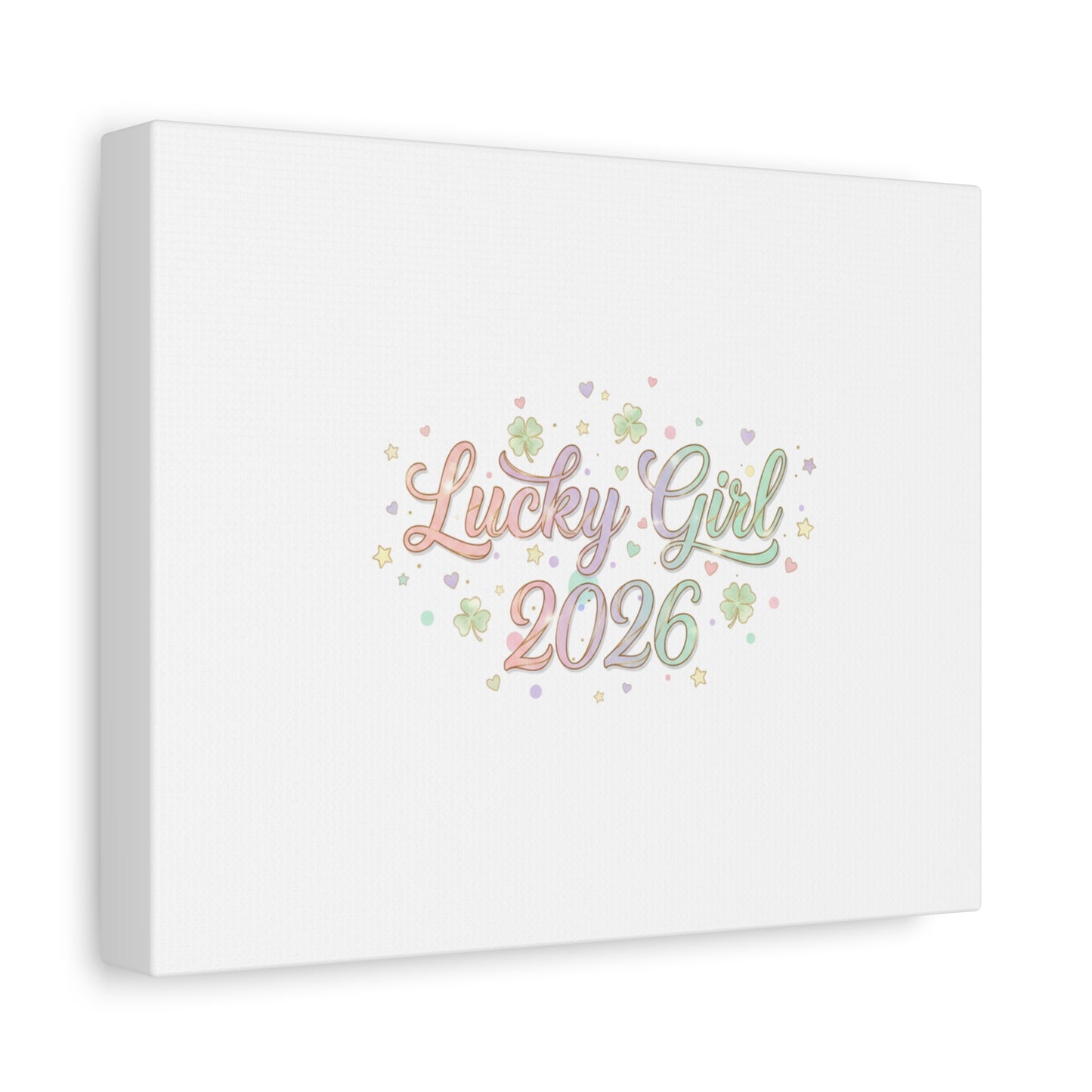 Lucky Girl 2026 Canvas | Manifest Luck, Lucky Charms Wall Art-Canvas-Haxberry-Printify