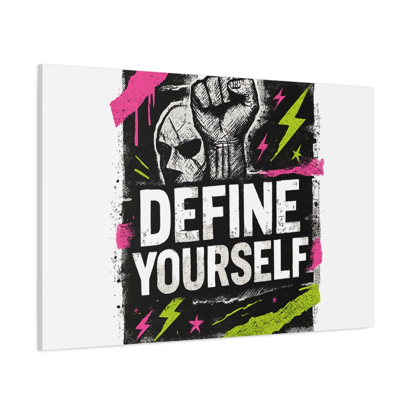 Define Yourself Canvas Wall Art — Bold Motivational Matte Print-Canvas-Haxberry-Printify