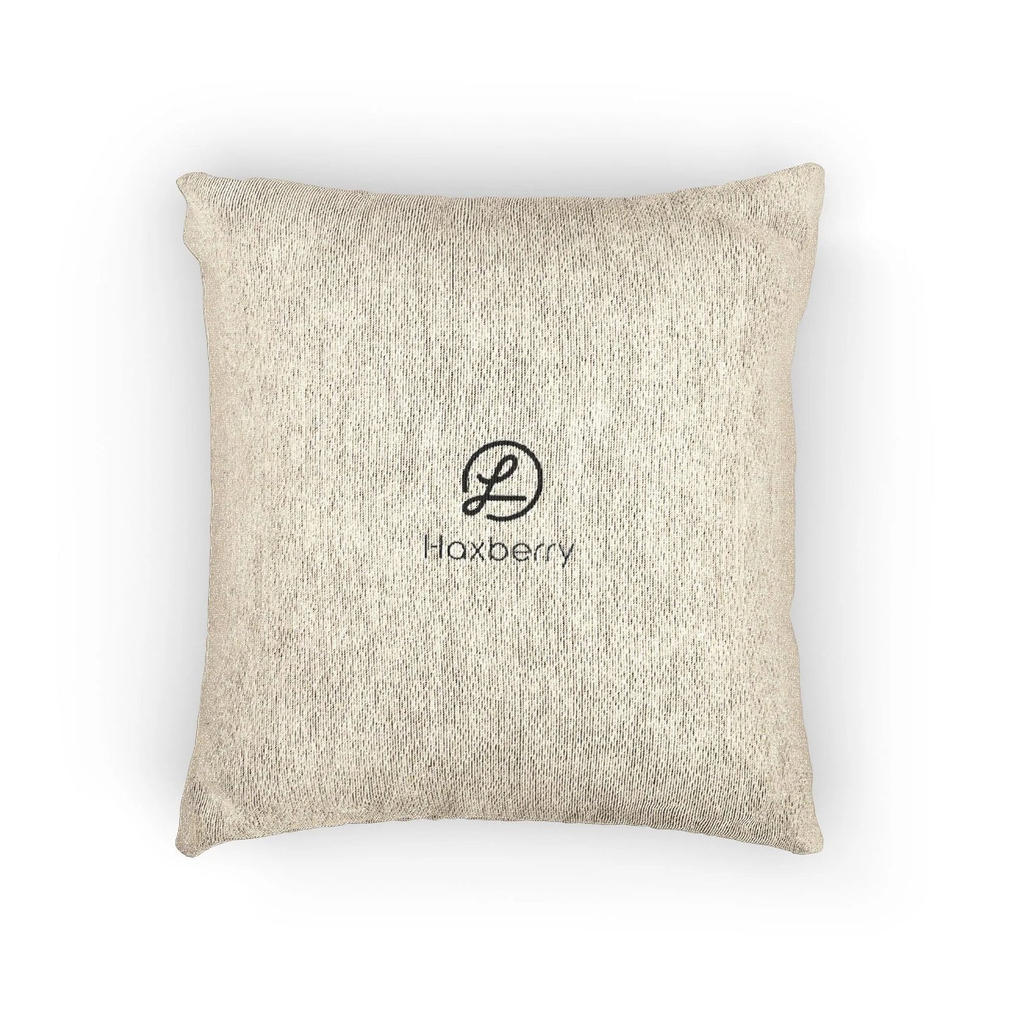 Woven Pillow — Neutral Handwoven Decorative Cushion with Subtle Logo-Pillow-Haxberry-Printify