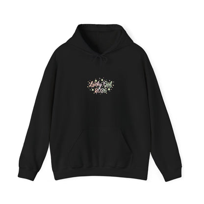 Lucky Girl 2026 Hoodie | manifest luck, 2026 lucky charms-Hoodie-Haxberry-Size:4XL-Color:Black-Printify