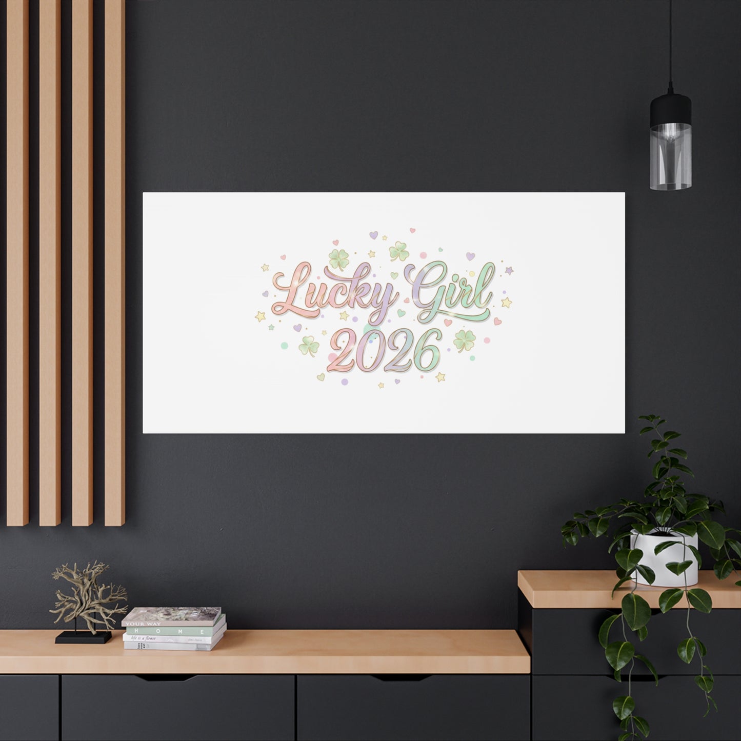 Lucky Girl 2026 Canvas | Manifest Luck, Lucky Charms Wall Art-Canvas-Haxberry-Printify