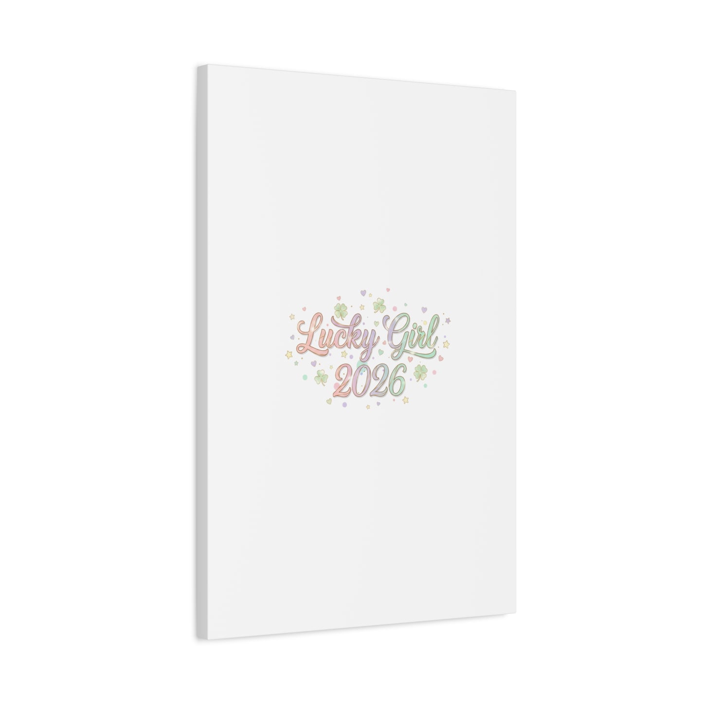 Lucky Girl 2026 Canvas | Manifest Luck, Lucky Charms Wall Art-Canvas-Haxberry-Printify