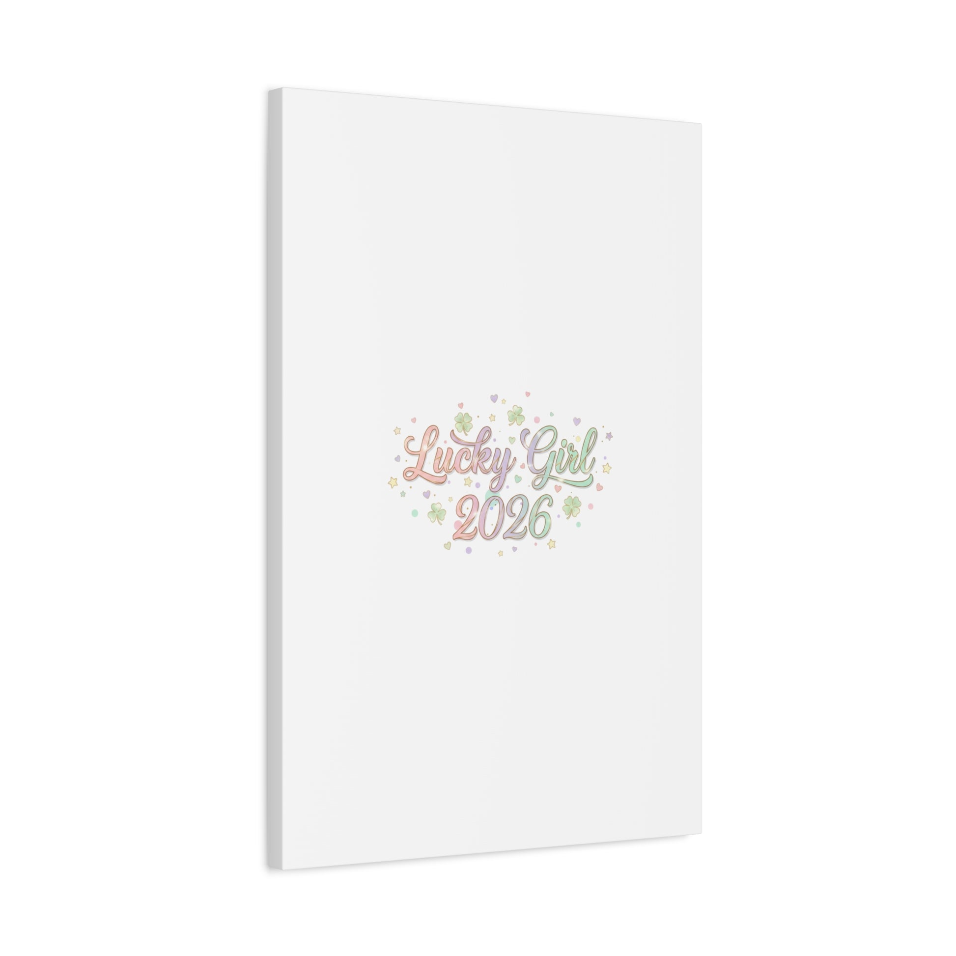Lucky Girl 2026 Canvas | Manifest Luck, Lucky Charms Wall Art-Canvas-Haxberry-Printify
