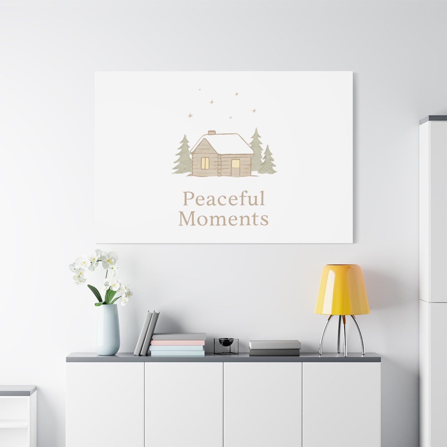 Peaceful Moments Cabin Canvas-Canvas-Haxberry-Printify