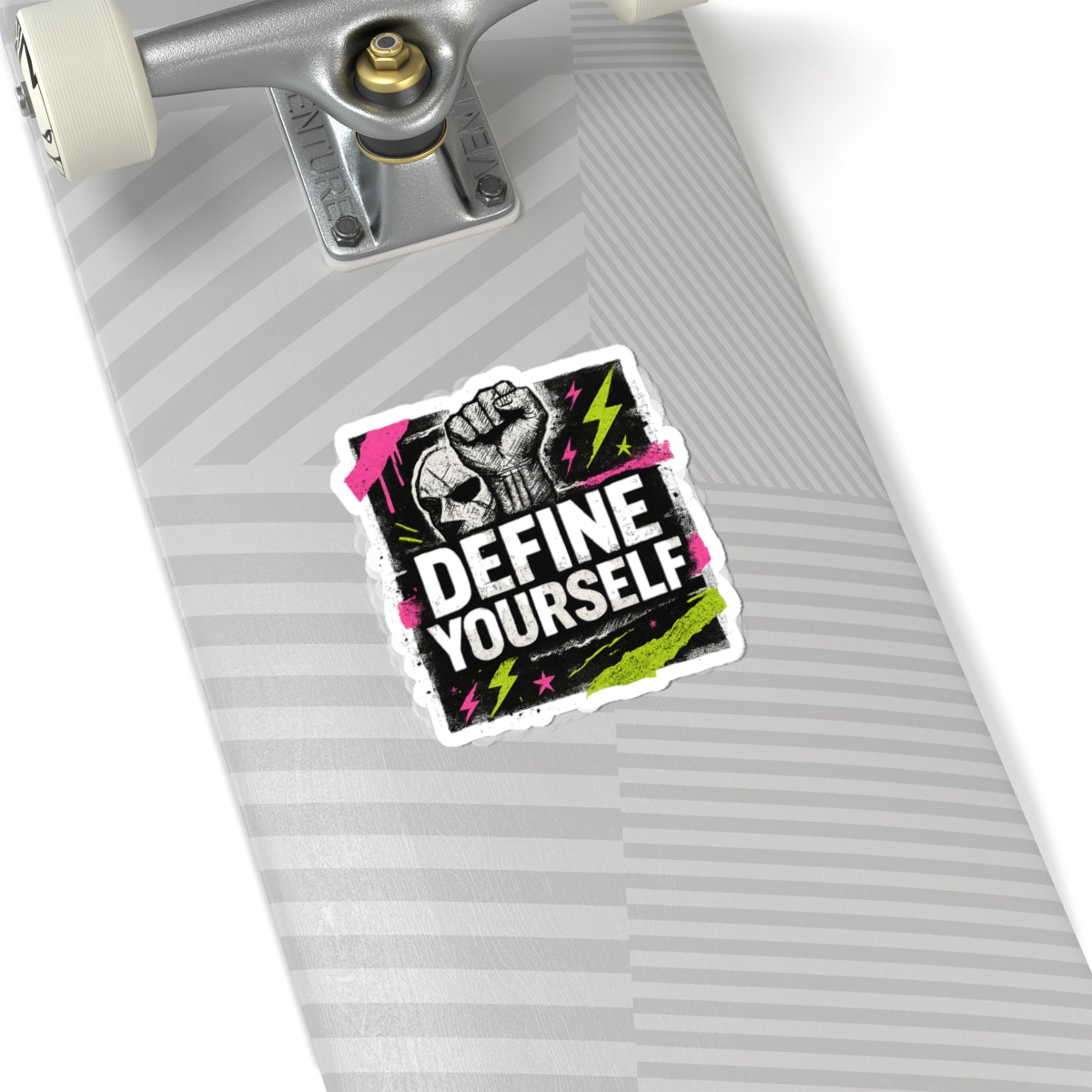 Define Yourself Kiss-Cut Sticker — Bold Punk Empowerment Decal-Paper products-Haxberry-Printify