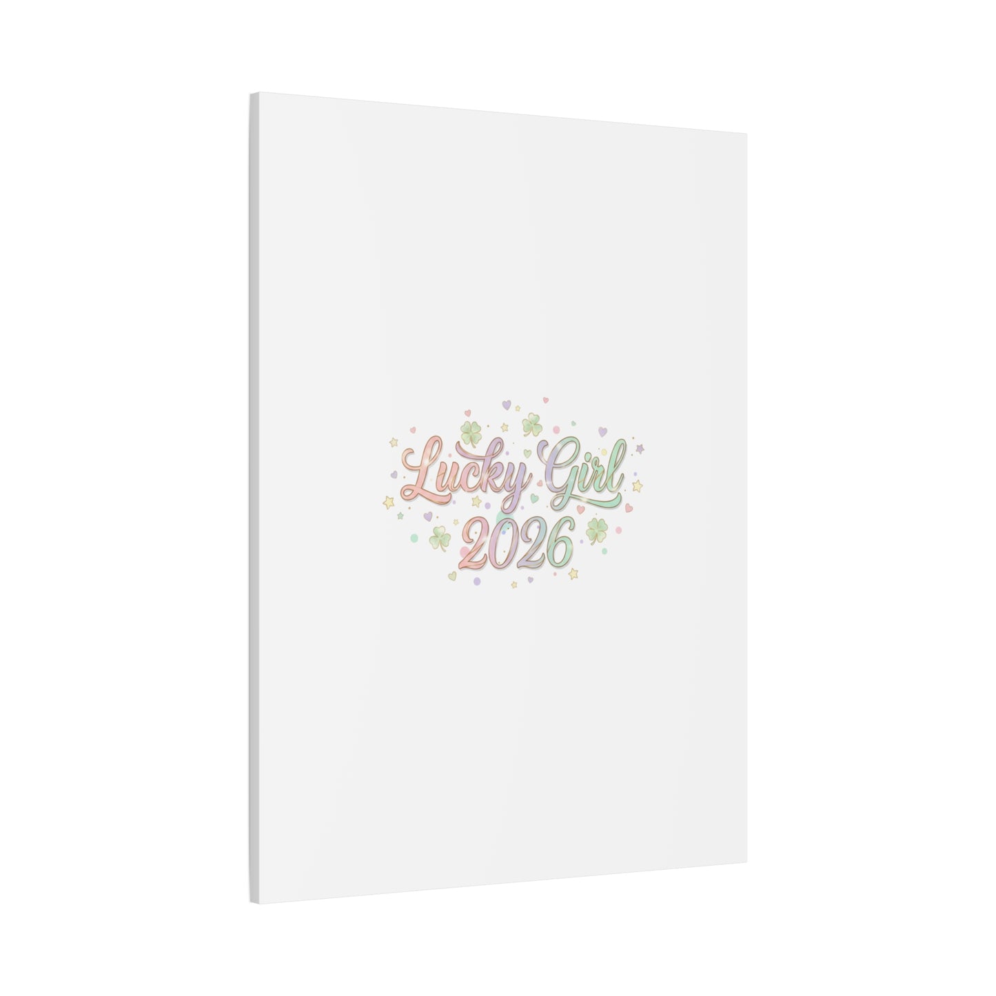 Lucky Girl 2026 Canvas | Manifest Luck, Lucky Charms Wall Art-Canvas-Haxberry-Printify