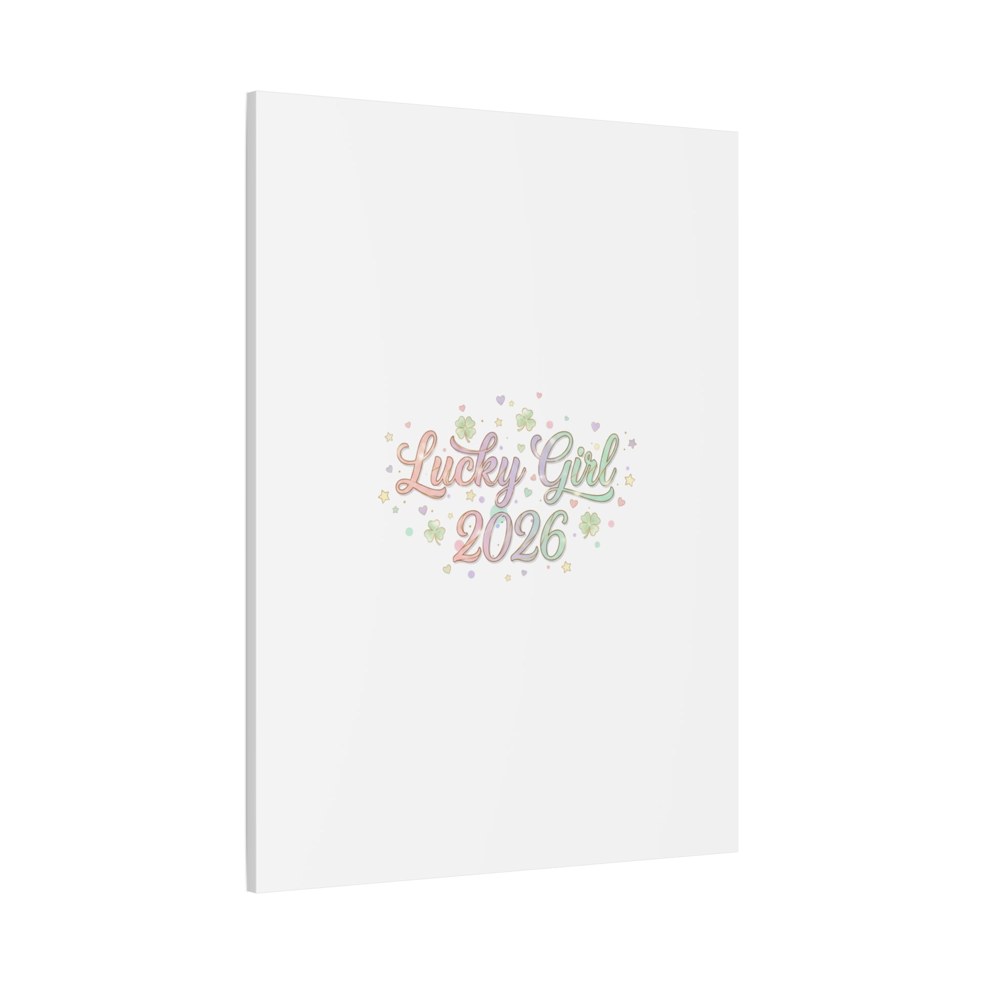 Lucky Girl 2026 Canvas | Manifest Luck, Lucky Charms Wall Art-Canvas-Haxberry-Printify