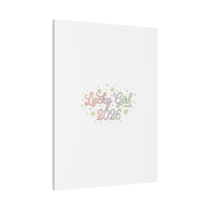 Lucky Girl 2026 Canvas | Manifest Luck, Lucky Charms Wall Art-Canvas-Haxberry-Printify