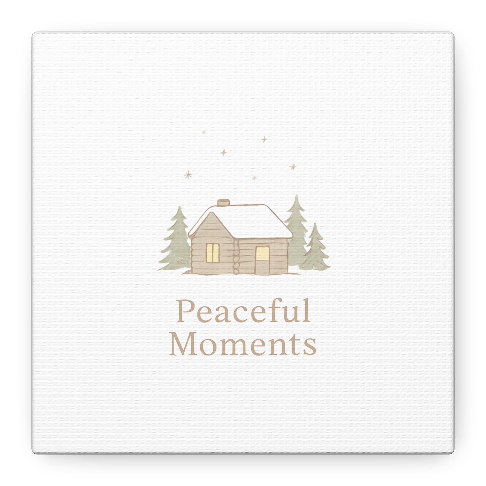 Peaceful Moments Cabin Canvas-Canvas-Haxberry-Printify