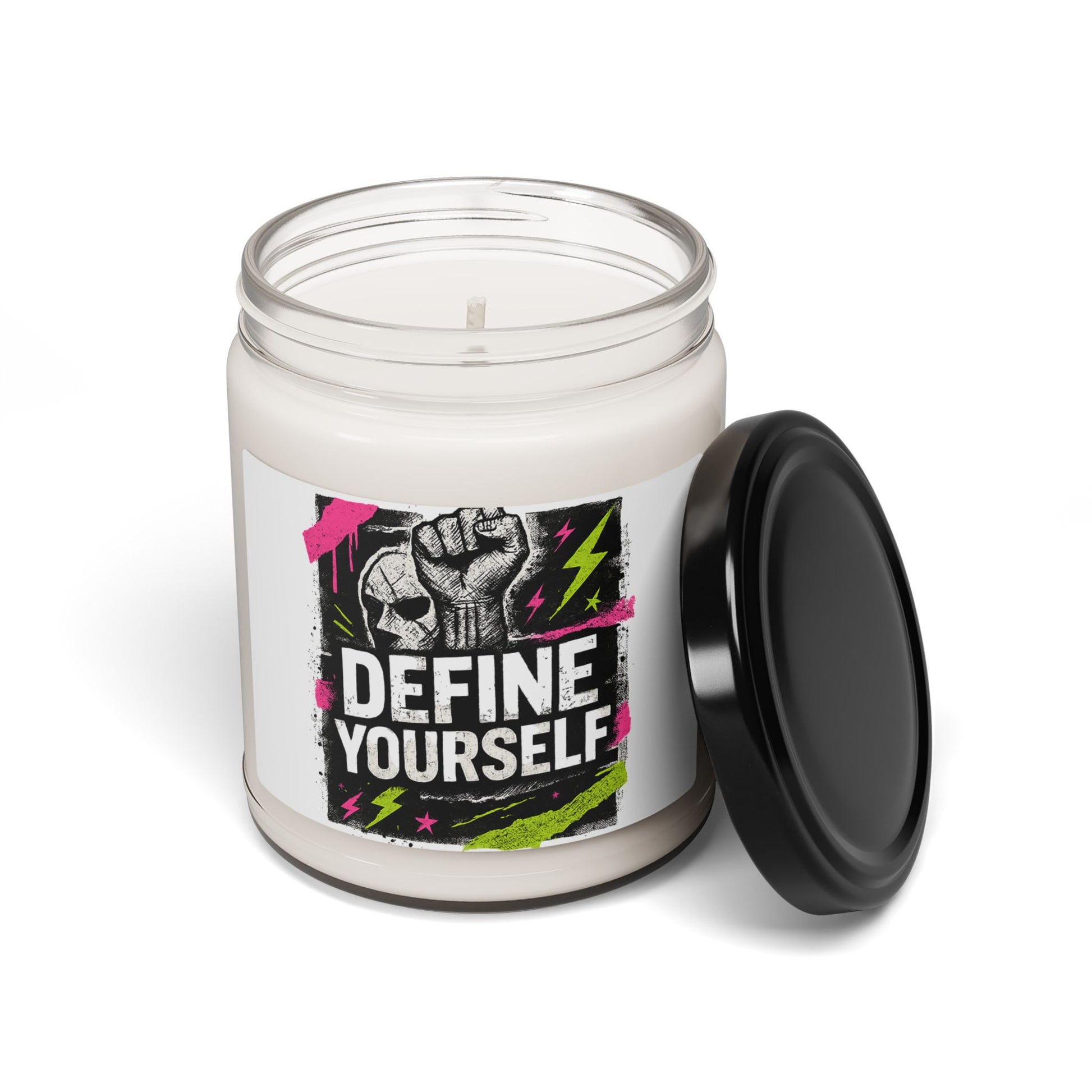 Define Yourself Soy Candle — 9oz Scented Jar for Empowerment & Gift-Home Decor-Haxberry-Printify