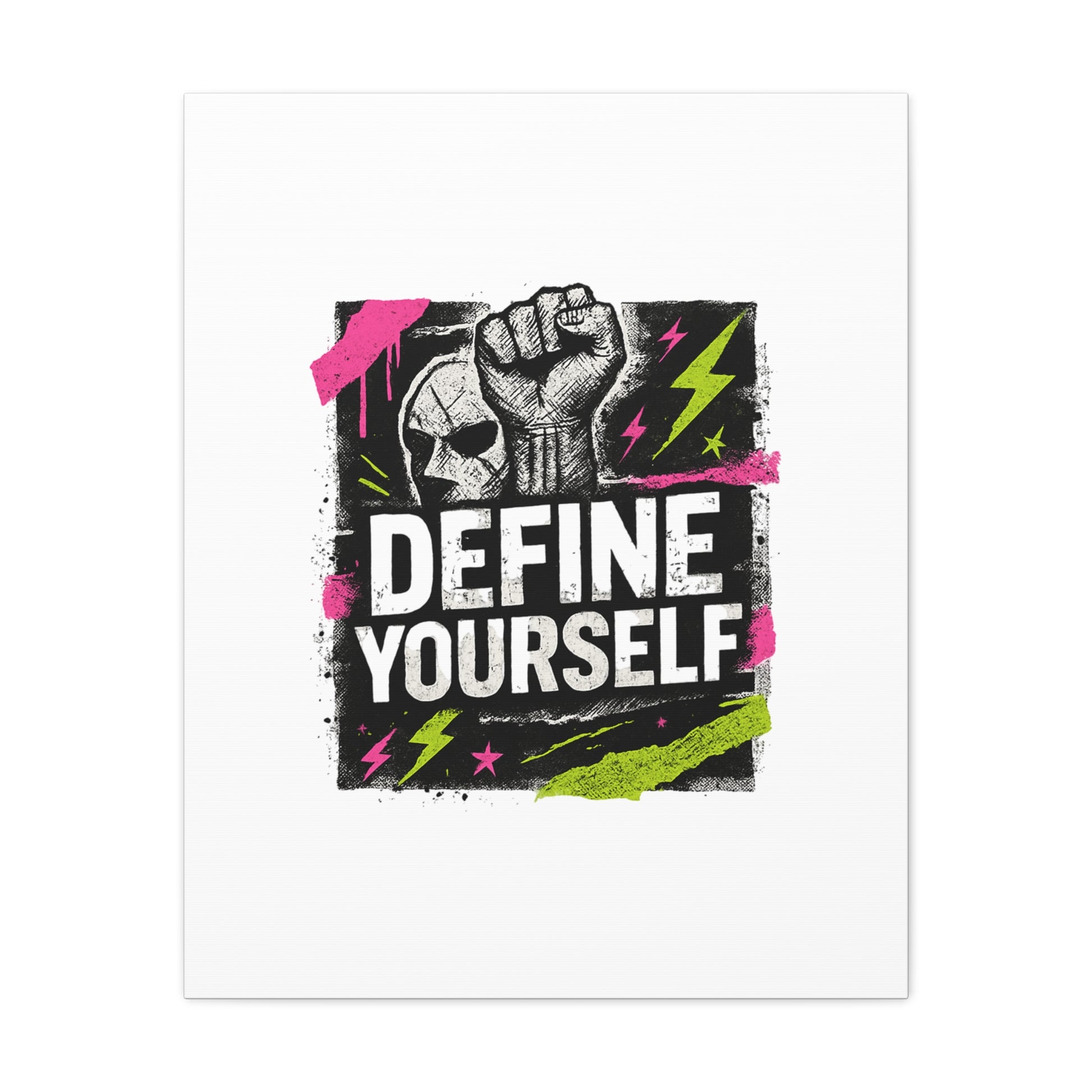 Define Yourself Canvas Wall Art — Bold Motivational Matte Print-Canvas-Haxberry-Printify