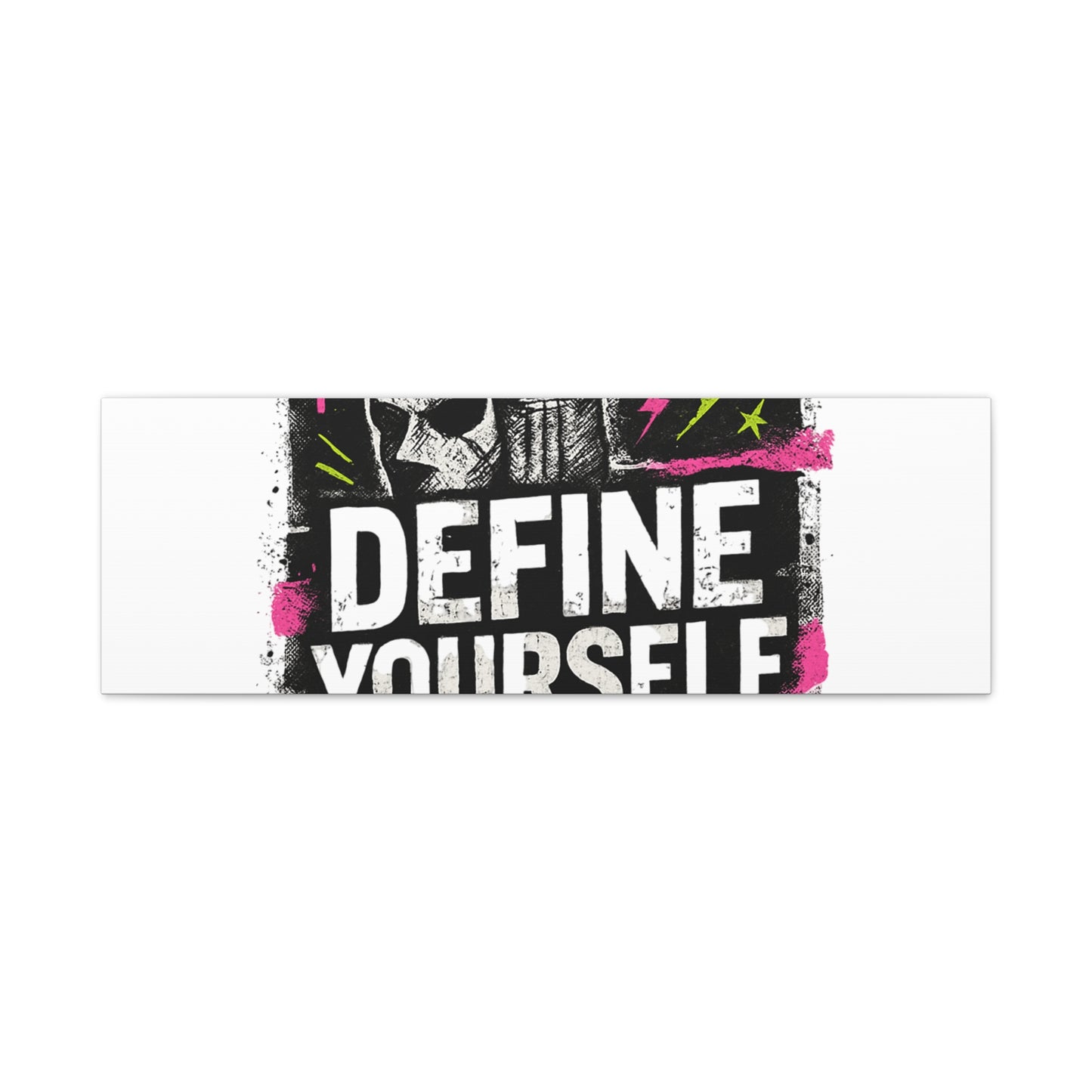 Define Yourself Canvas Wall Art — Bold Motivational Matte Print-Canvas-Haxberry-Printify