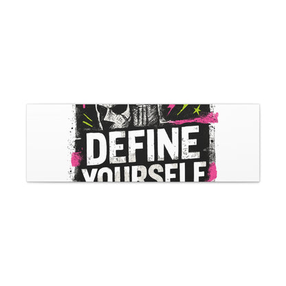 Define Yourself Canvas Wall Art — Bold Motivational Matte Print-Canvas-Haxberry-Printify