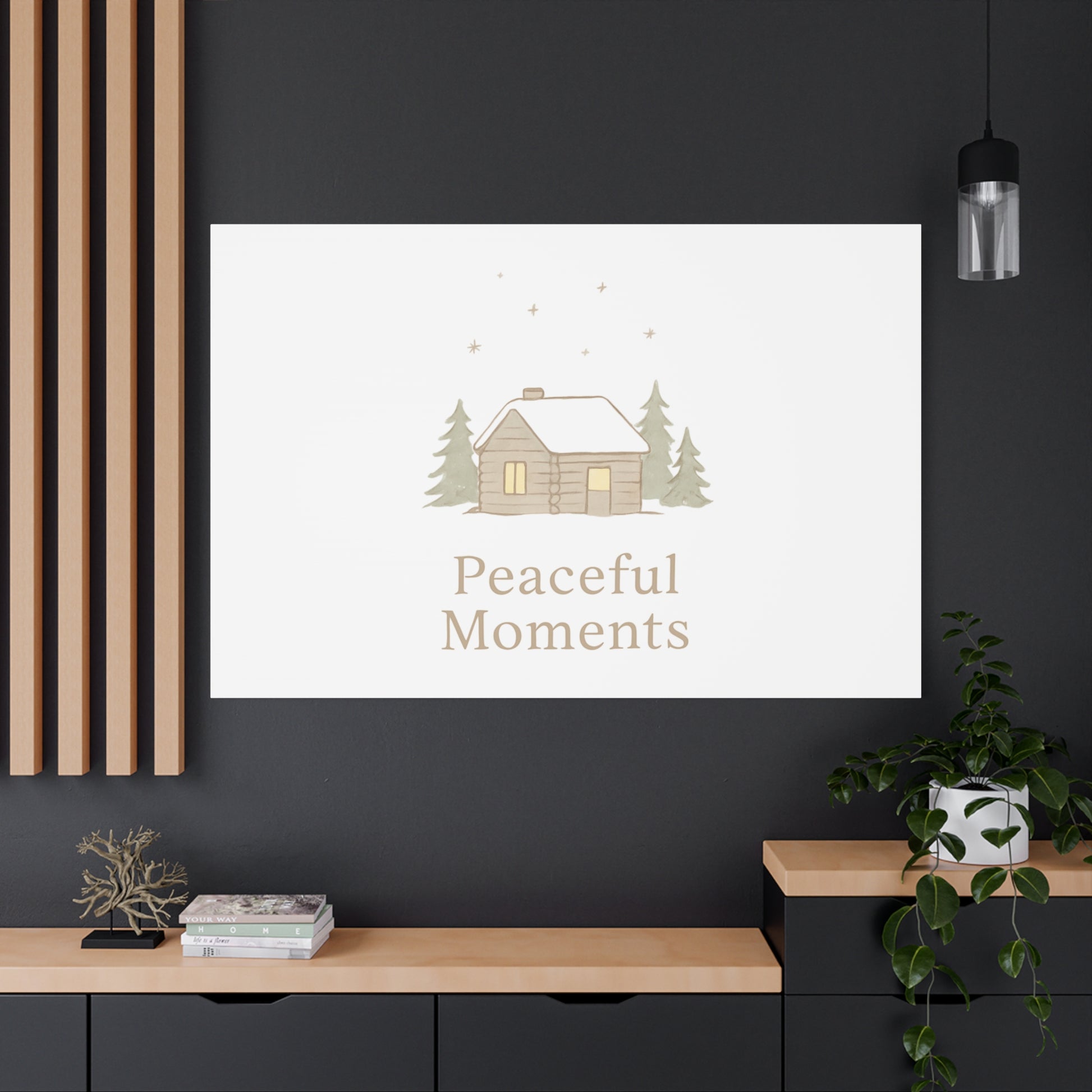 Peaceful Moments Cabin Canvas-Canvas-Haxberry-Printify