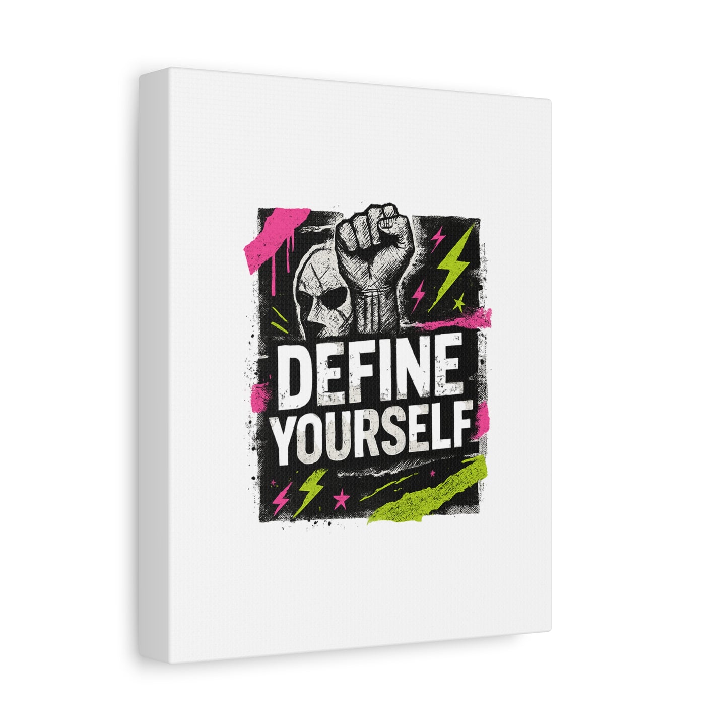 Define Yourself Canvas Wall Art — Bold Motivational Matte Print-Canvas-Haxberry-Printify