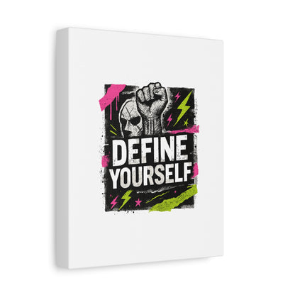 Define Yourself Canvas Wall Art — Bold Motivational Matte Print-Canvas-Haxberry-Printify