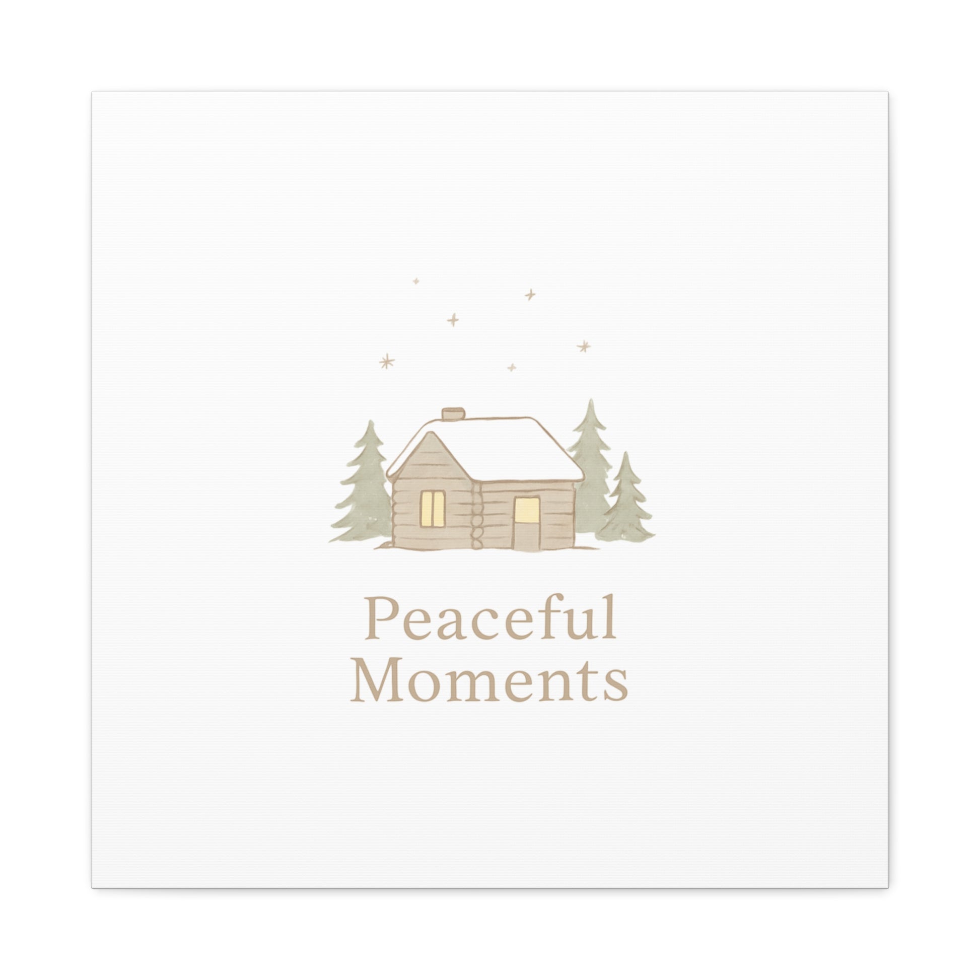 Peaceful Moments Cabin Canvas-Canvas-Haxberry-Printify