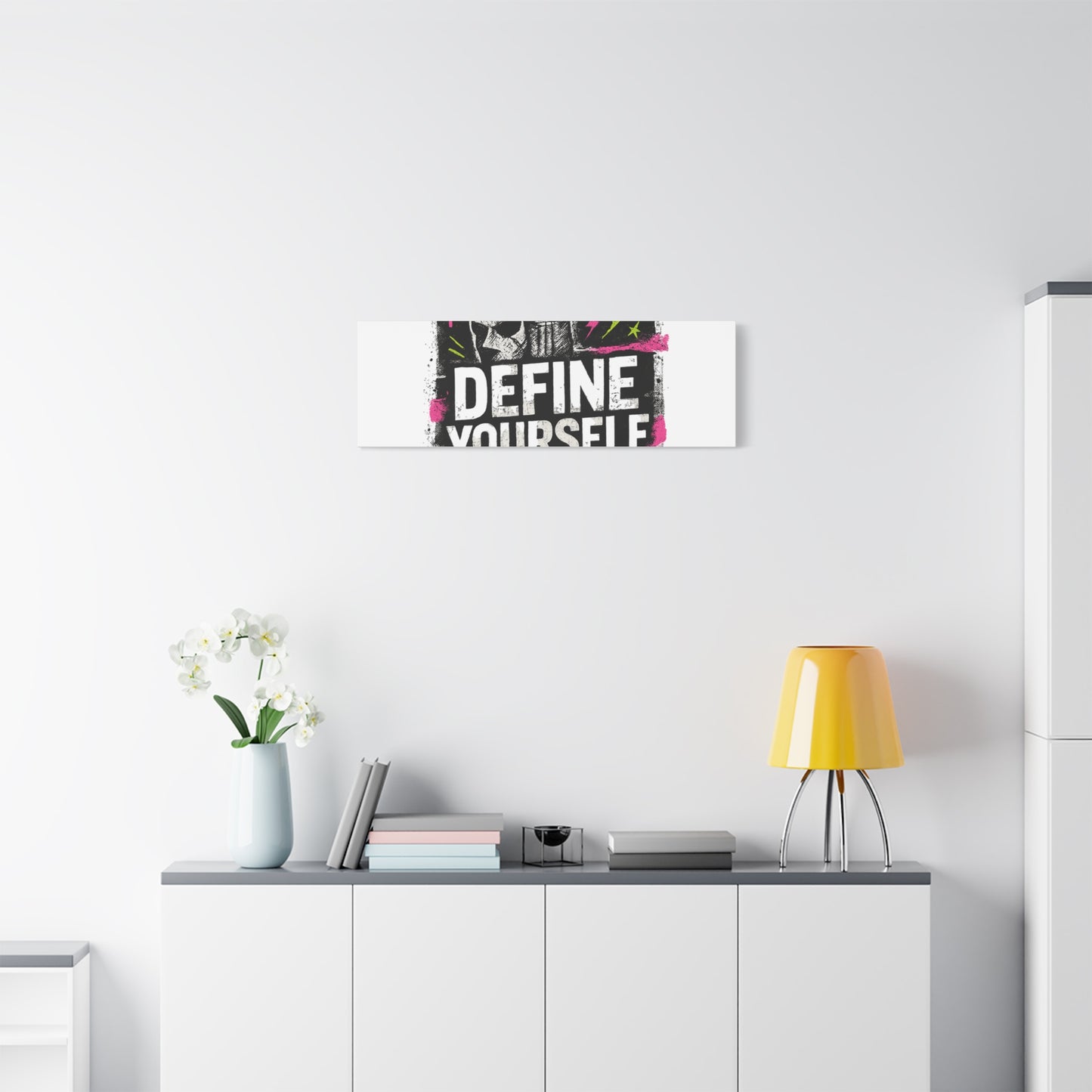 Define Yourself Canvas Wall Art — Bold Motivational Matte Print-Canvas-Haxberry-Printify