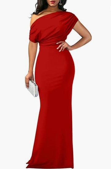Womens Party Dress-Drees-Haxberry-Color:Red-Size:XL-Haxberry