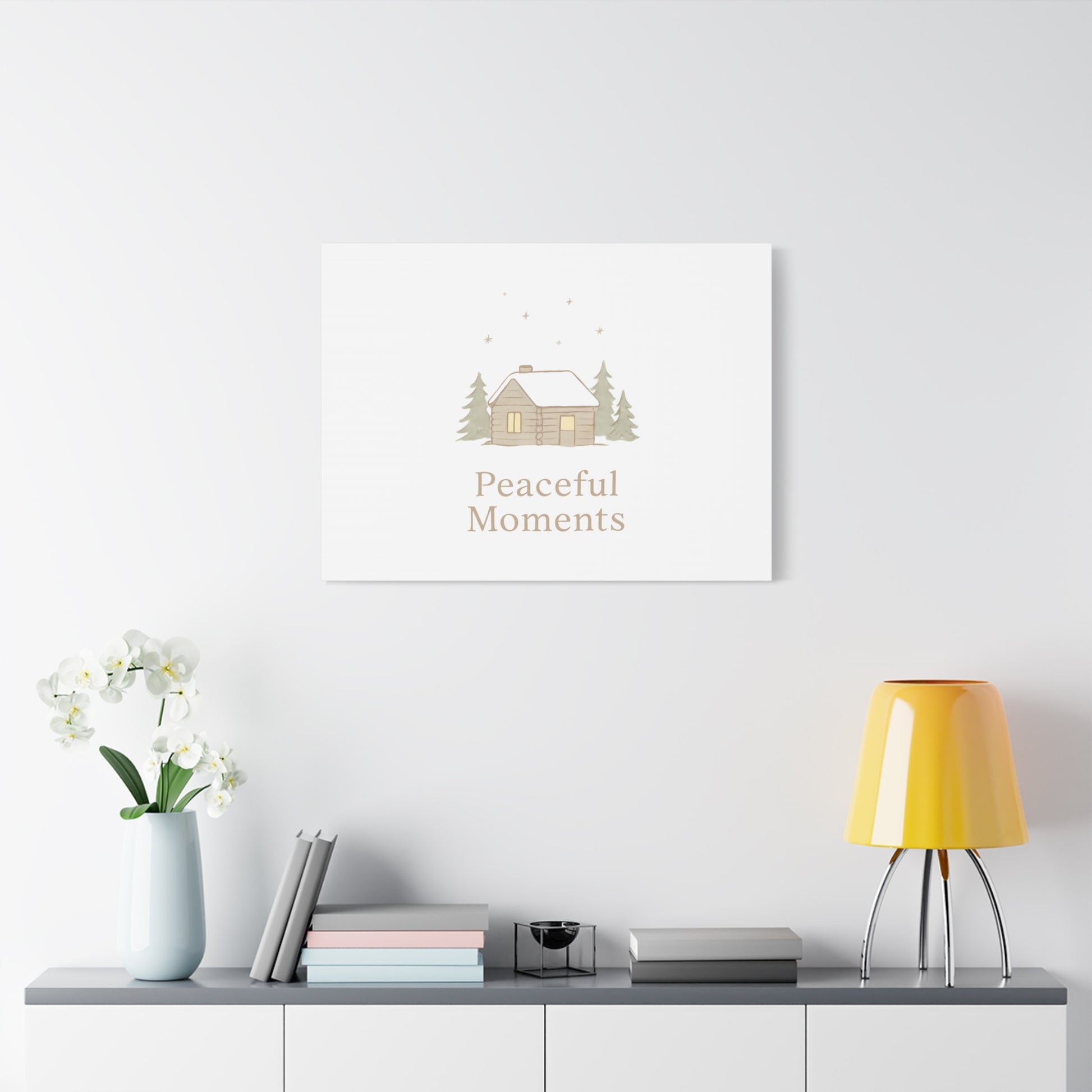 Peaceful Moments Cabin Canvas-Canvas-Haxberry-Printify