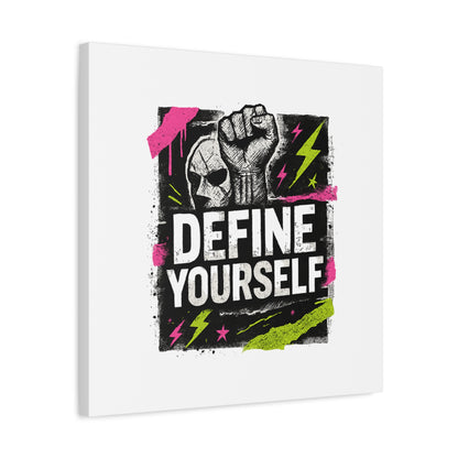 Define Yourself Canvas Wall Art — Bold Motivational Matte Print-Canvas-Haxberry-Printify