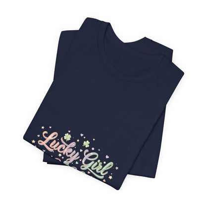 Lucky Girl 2026 T-Shirt | manifest luck, 2026 lucky charms-T-Shirt-Haxberry-Printify