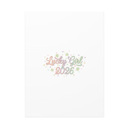 Lucky Girl 2026 Canvas | Manifest Luck, Lucky Charms Wall Art-Canvas-Haxberry-Printify