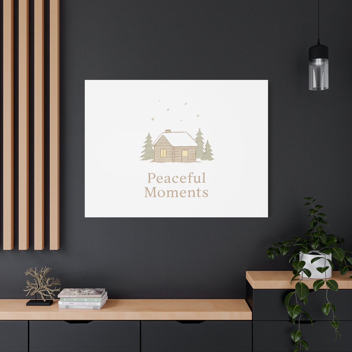 Peaceful Moments Cabin Canvas-Canvas-Haxberry-Printify