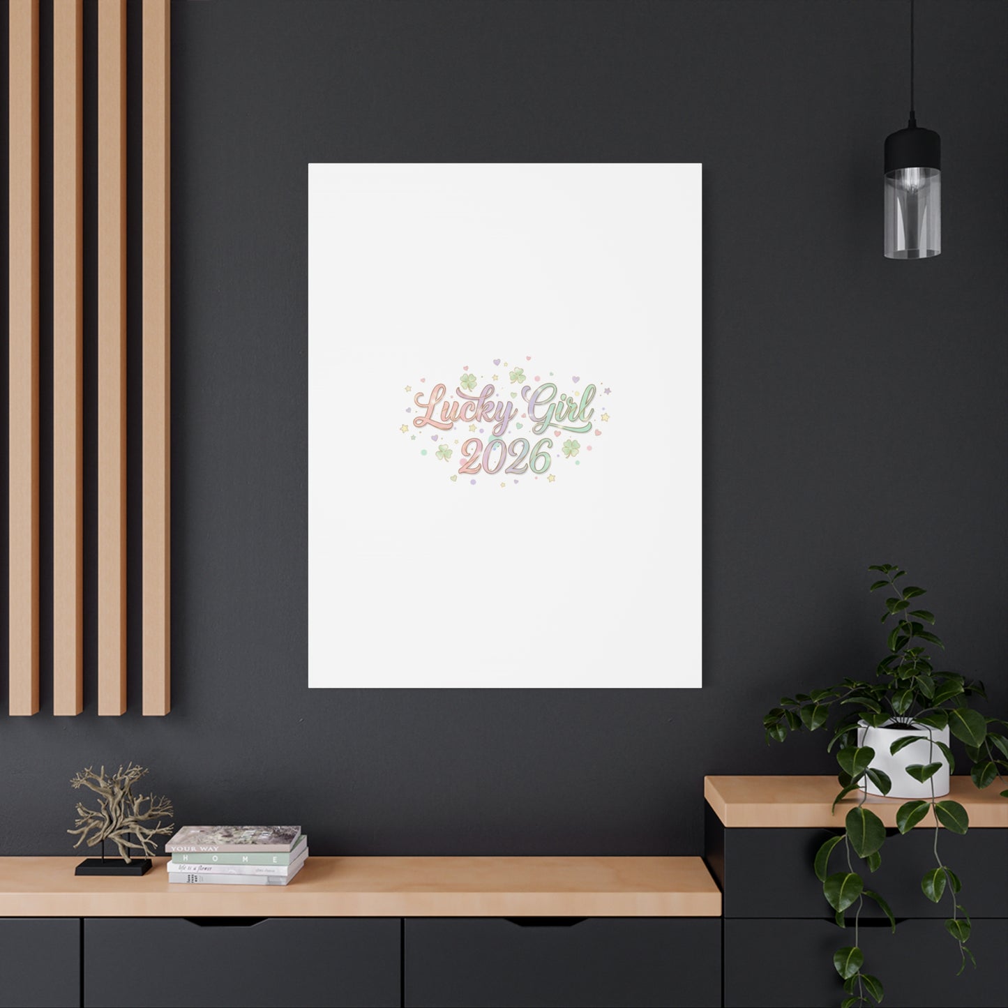 Lucky Girl 2026 Canvas | Manifest Luck, Lucky Charms Wall Art-Canvas-Haxberry-Printify