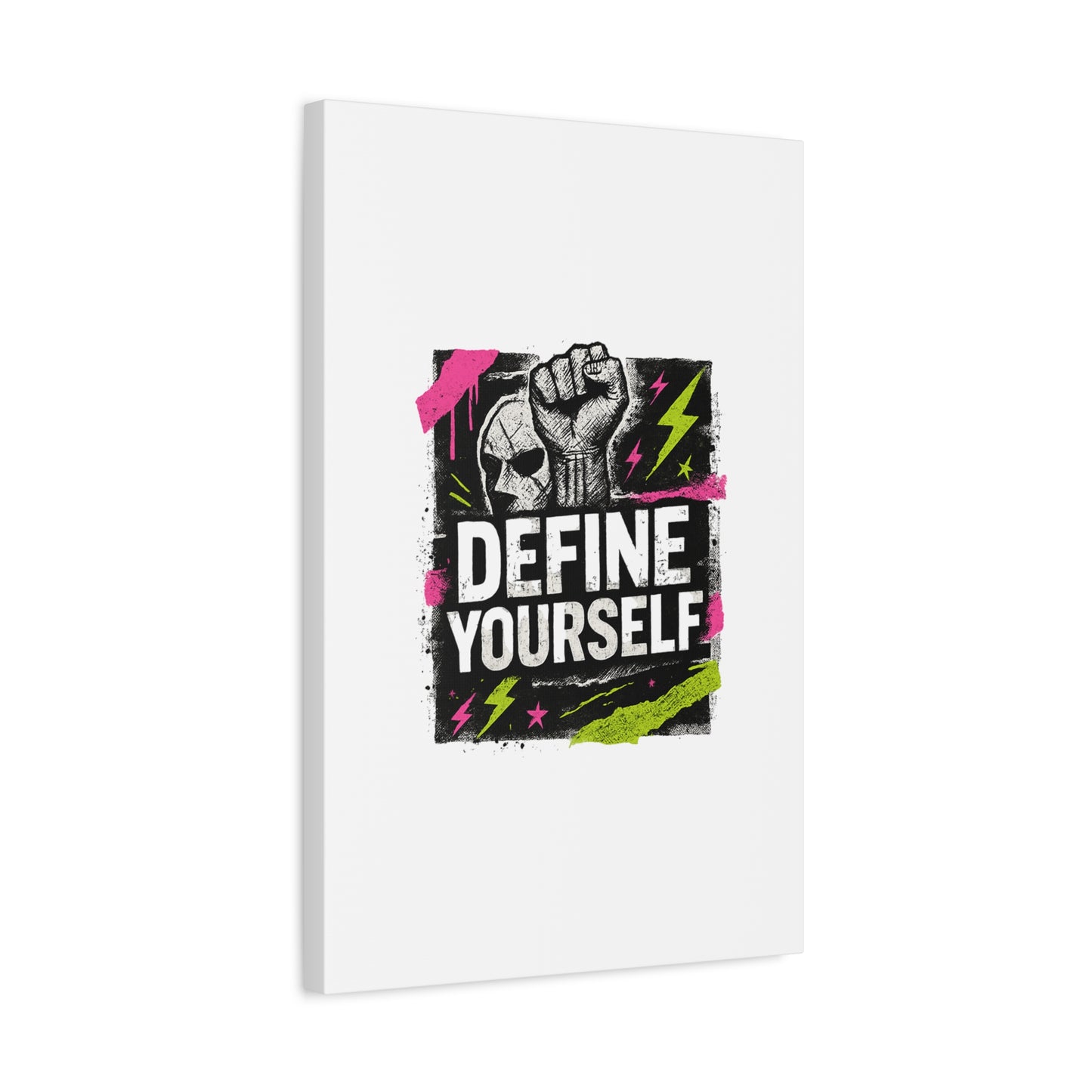 Define Yourself Canvas Wall Art — Bold Motivational Matte Print-Canvas-Haxberry-Printify