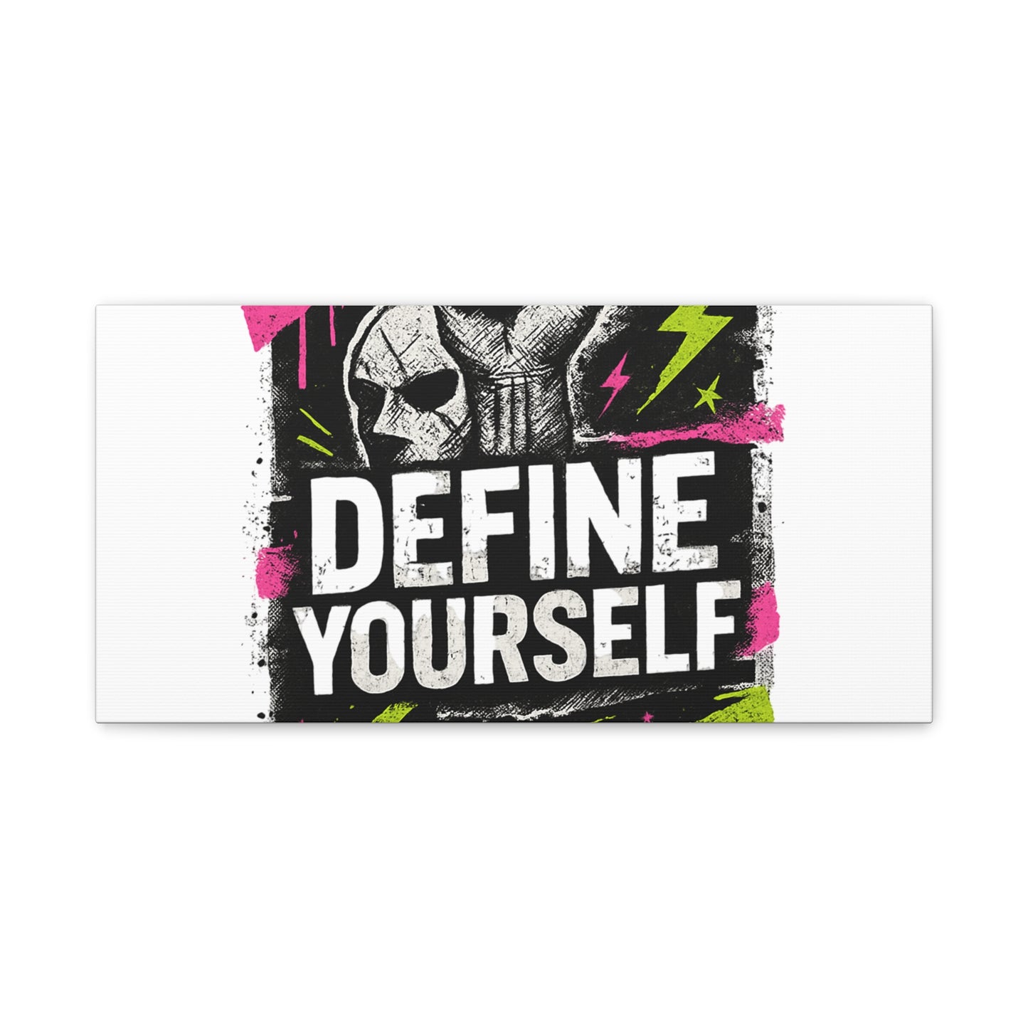 Define Yourself Canvas Wall Art — Bold Motivational Matte Print-Canvas-Haxberry-Printify