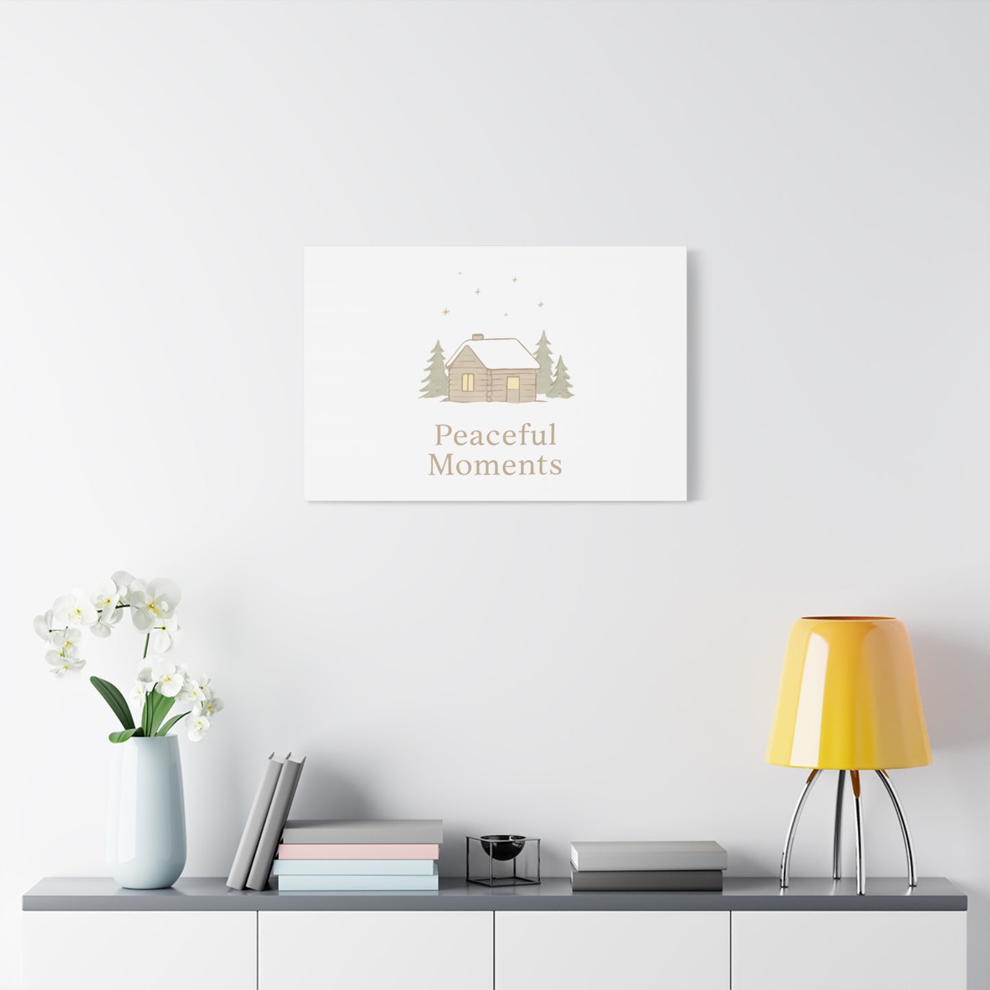 Peaceful Moments Cabin Canvas-Canvas-Haxberry-Printify