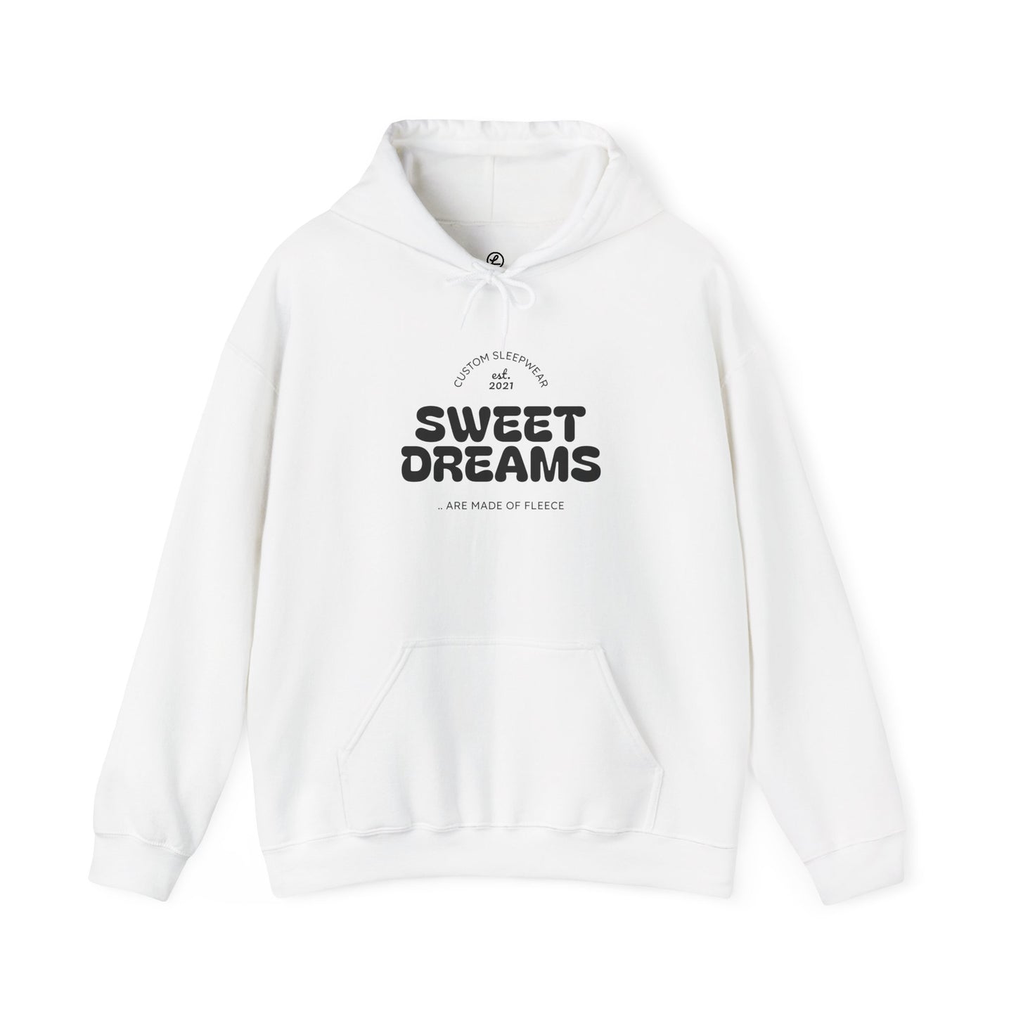 Sweet Dreams / New Day Hoodie — Cozy Positive Message Pullover-Hoodie-Haxberry-Size:2XL-Color:White-Printify