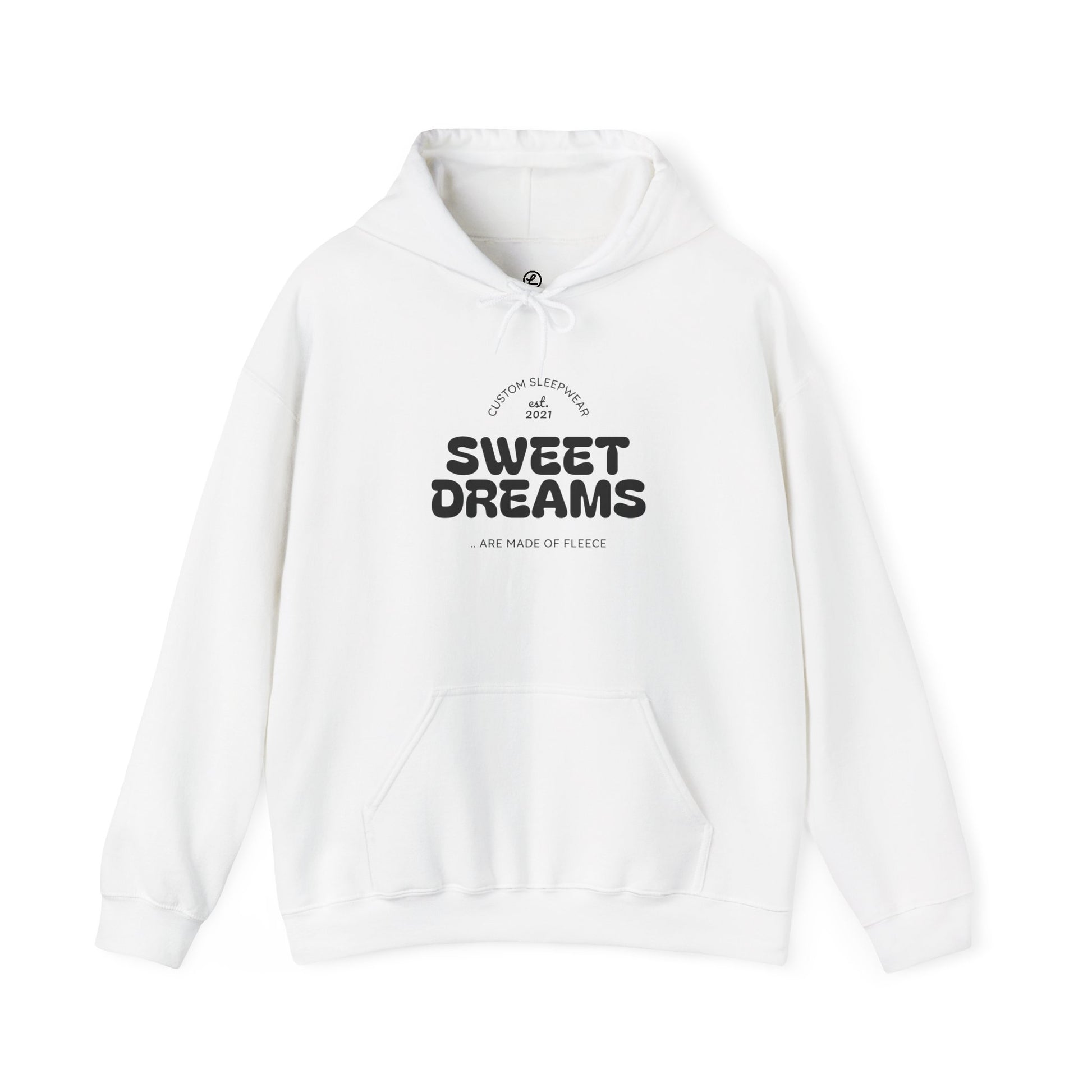 Sweet Dreams / New Day Hoodie — Cozy Positive Message Pullover-Hoodie-Haxberry-Size:2XL-Color:White-Printify
