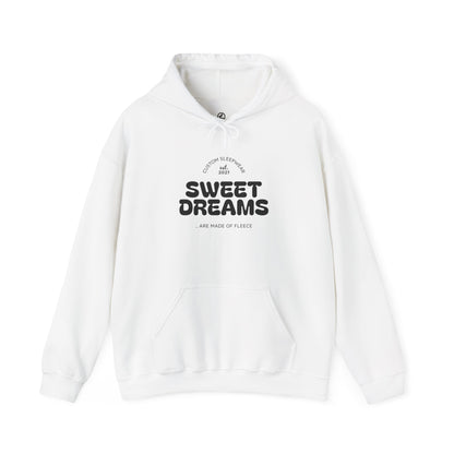 Sweet Dreams / New Day Hoodie — Cozy Positive Message Pullover-Hoodie-Haxberry-Size:2XL-Color:White-Printify