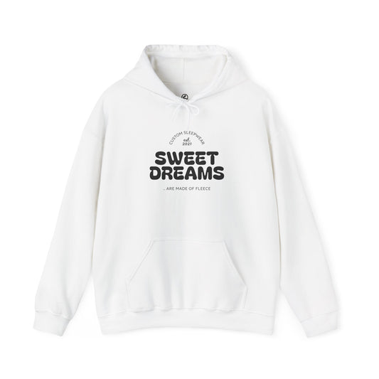 Sweet Dreams / New Day Hoodie — Cozy Positive Message Pullover-Hoodie-Haxberry-Size:2XL-Color:White-Printify