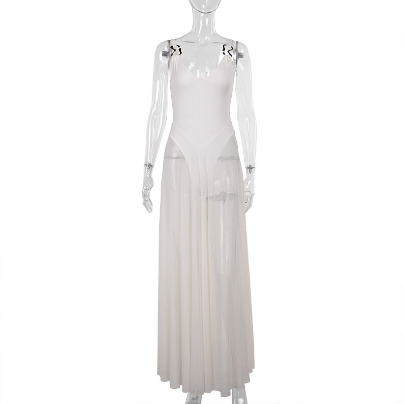 Womens Dress-Drees-Haxberry-Color:White-Size:XL-Haxberry