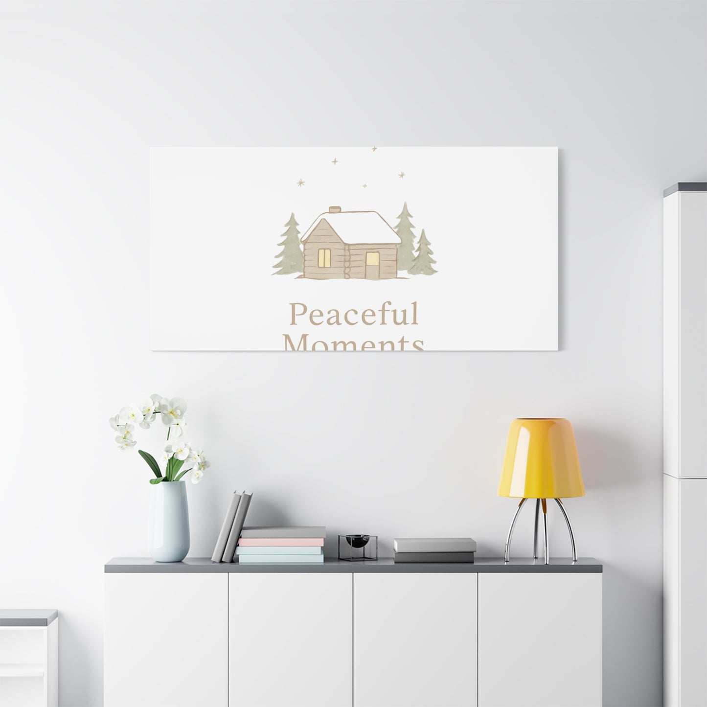 Peaceful Moments Cabin Canvas-Canvas-Haxberry-Printify