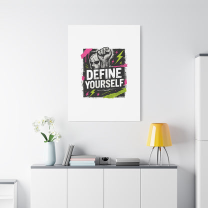 Define Yourself Canvas Wall Art — Bold Motivational Matte Print-Canvas-Haxberry-Printify