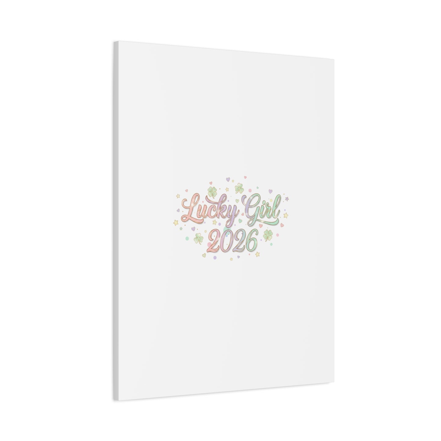 Lucky Girl 2026 Canvas | Manifest Luck, Lucky Charms Wall Art-Canvas-Haxberry-Printify