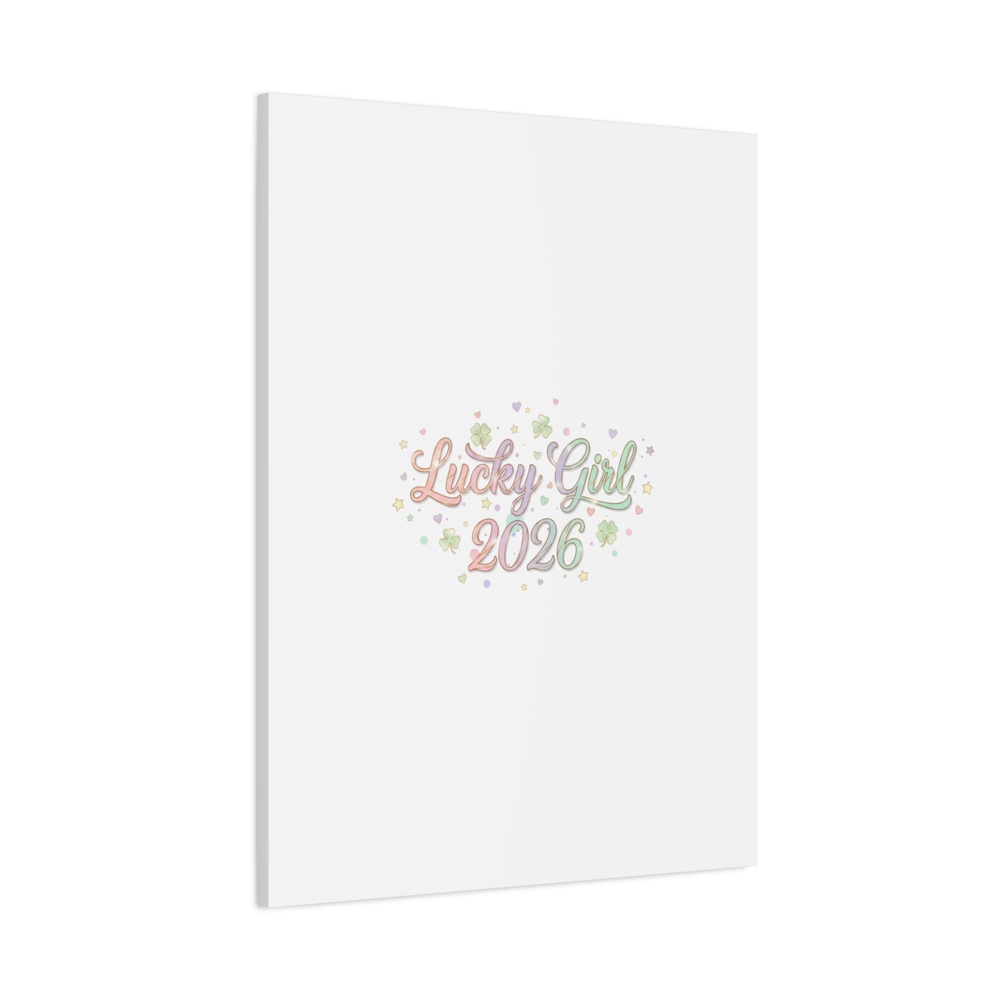 Lucky Girl 2026 Canvas | Manifest Luck, Lucky Charms Wall Art-Canvas-Haxberry-Printify