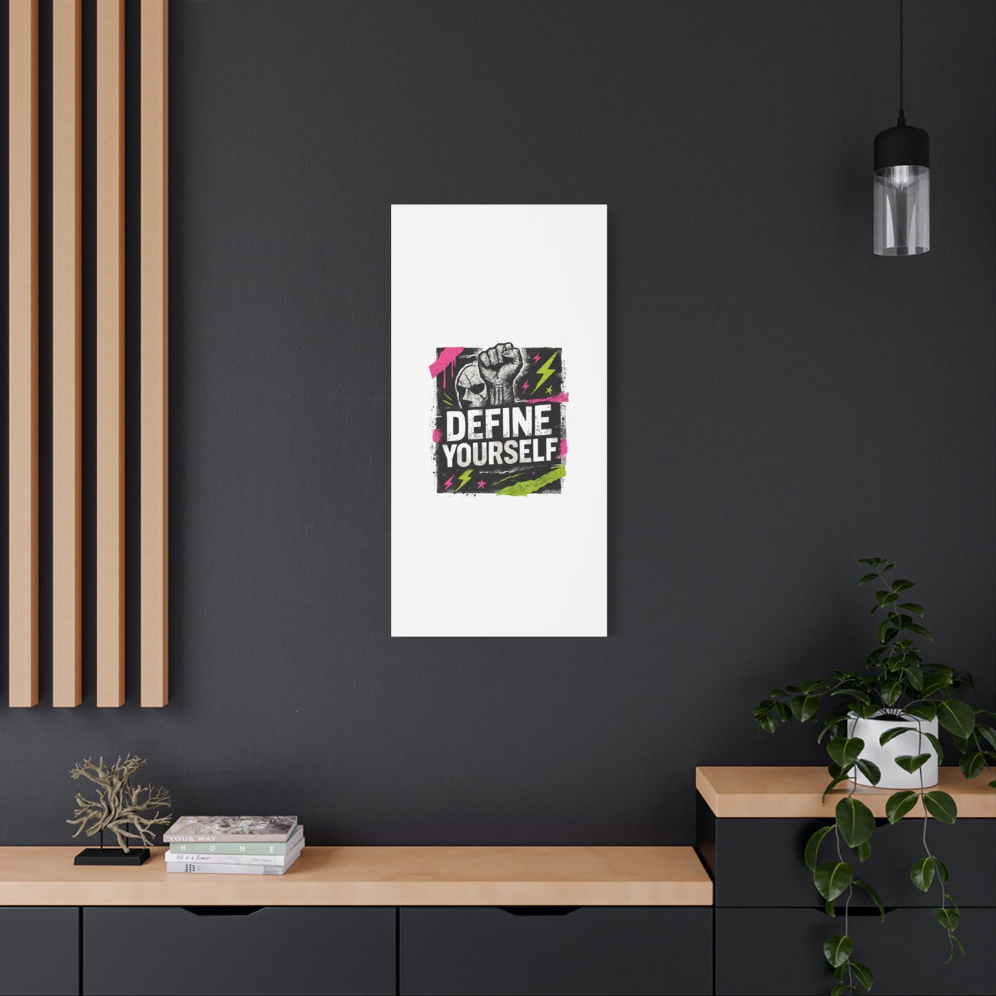 Define Yourself Canvas Wall Art — Bold Motivational Matte Print-Canvas-Haxberry-Printify
