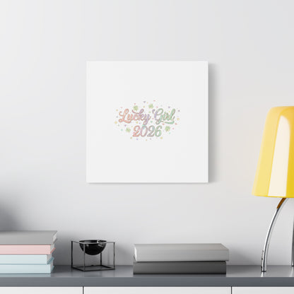 Lucky Girl 2026 Canvas | Manifest Luck, Lucky Charms Wall Art-Canvas-Haxberry-Printify