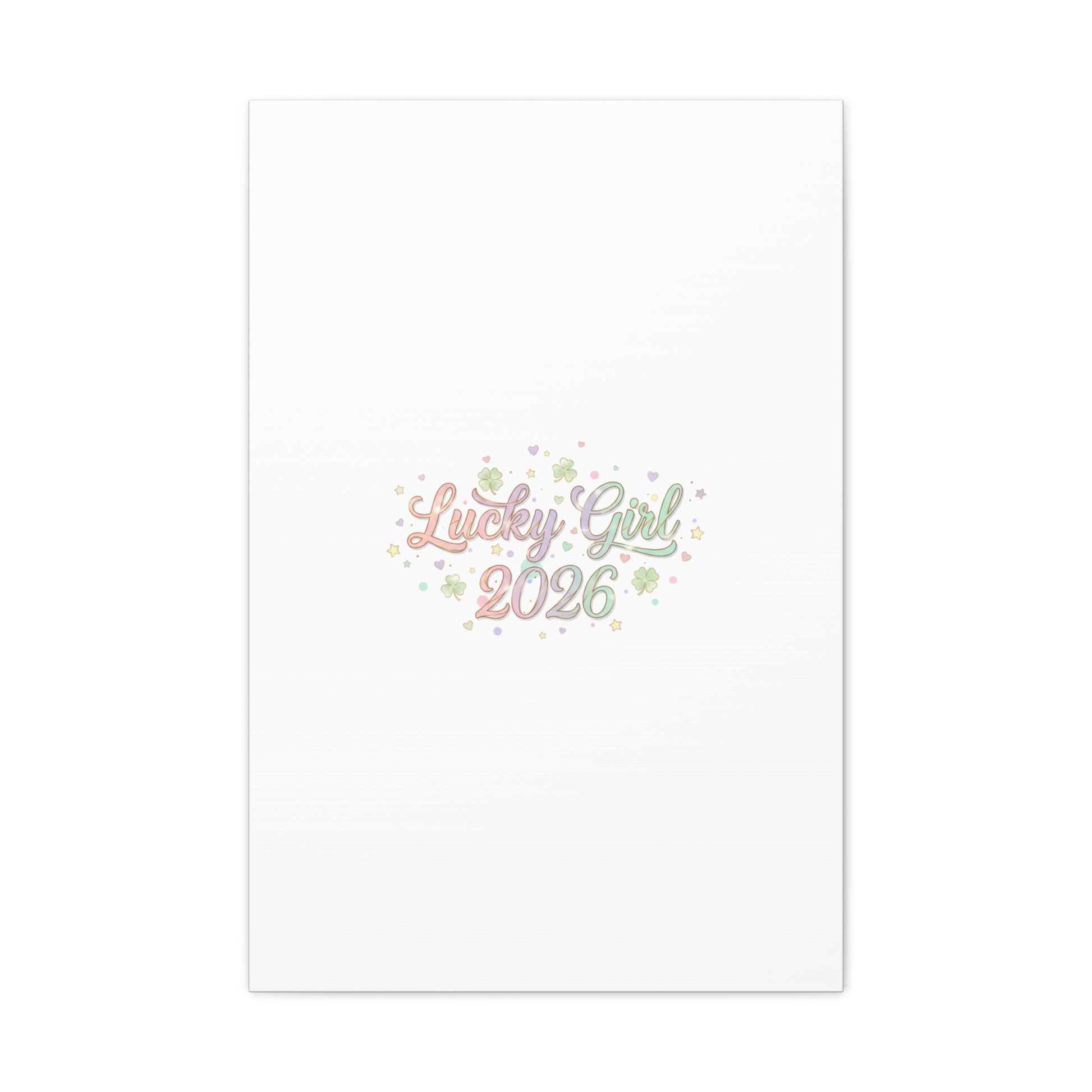 Lucky Girl 2026 Canvas | Manifest Luck, Lucky Charms Wall Art-Canvas-Haxberry-Printify